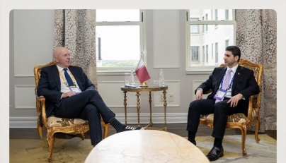 Qatar Central Bank Governor meets with Chairman of Goldman Sachs