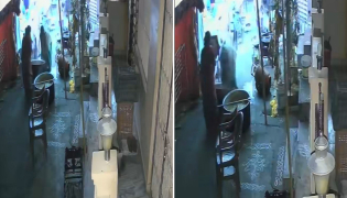 Screengrab of CCTV footage being shared on X  