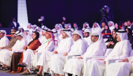 The Minister of Communications and Information Technology, H E Mohammed bin Ali bin Mohammed Al-Mannai; Minister of Justice and Minister of State for Cabinet Affairs, H E Ibrahim bin Ali bin Issa Al Hassan Al-Mohannadi; and Minister of State for Foreign Trade, H E Dr. Ahmad bin Mohammed Al-Sayed, along with other officials during the Google Cloud Summit held yesterday. 