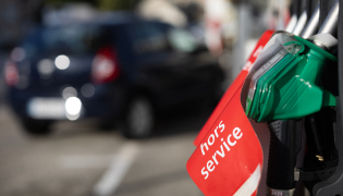 This photograph shows an out of order gas pump at a TotalEnergies gas station in Quimper, western France, on September 23, 2026. (Photo by Fred TANNEAU / AFP)