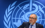 World Health Organization (WHO) Director-General Tedros Adhanom Ghebreyesus looks on during a press conference on global health issues, in Geneva, on October 7, 2026. Photo by Fabrice COFFRINI / AFP