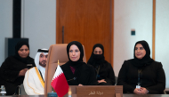 Minister of Social Development and Family H E Buthaina bint Ali Al Jabr Al Nuaimi at the meeting.