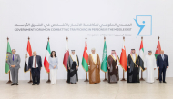 Minister of Labour and Chair of the National Committee for Combating Human Trafficking H E Dr. Ali bin Smaikh Al Marri with other officials during the forum.