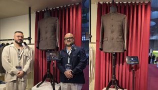 A replica of the iconic Morgan Freeman’s suit for the FIFA World Cup Qatar 2022. Picture: Victor Bolorunduro / The Peninsula