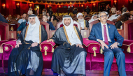 Minister of Environment and Climate Change H E Dr. Abdullah bin Abdulaziz bin Turki Al Subaie with General Manager of the Katara Cultural Village Foundation Professor Dr. Khalid bin Ibrahim Al-Sulaiti and other dignitaries at the event.