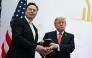 (Files) US President Donald Trump presents the National Medal of Science to Elon Musk during the 