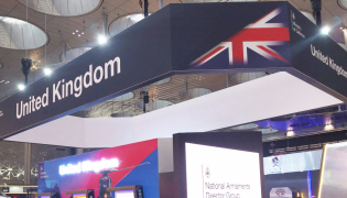 A view of the UK Pavilion at Milipol Qatar 2026.