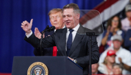 Audi AG CEO Gernot Dollner speaks alongside US President Donald Trump during a midterm campaign rally at the Guardian Centers on October 24, 2026 in Perry, Georgia. Alex Wong/Getty Images/AFP 