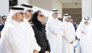 Chairperson of Qatar Museums H E Sheikha Al Mayassa bint Hamad bin Khalifa Al Thani during the opening of the exhibitions.