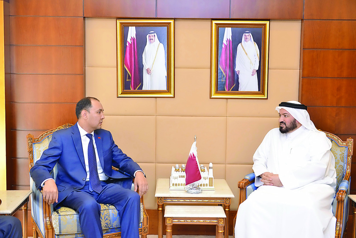 Minister of Endowments and Islamic Affairs (Awqaf) H E Dr. Ghaith bin Mubarak Al Kuwari yesterday held separate meetings with Ambassadors Nuran Niyazaliev (Kyrgyzstan, pictured) and Askar Shokybayev (Kazakhstan). Talks dealt with issues of common concern.