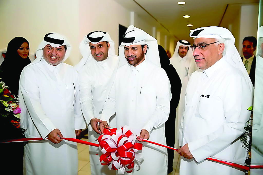Dr. Khalid bin Ibrahim Al-Sulaiti, General Manager at Katara, and other officials launch the Youth Novel exhibition yesterday as part of the Katara Prize for Arabic Novel celebrations.