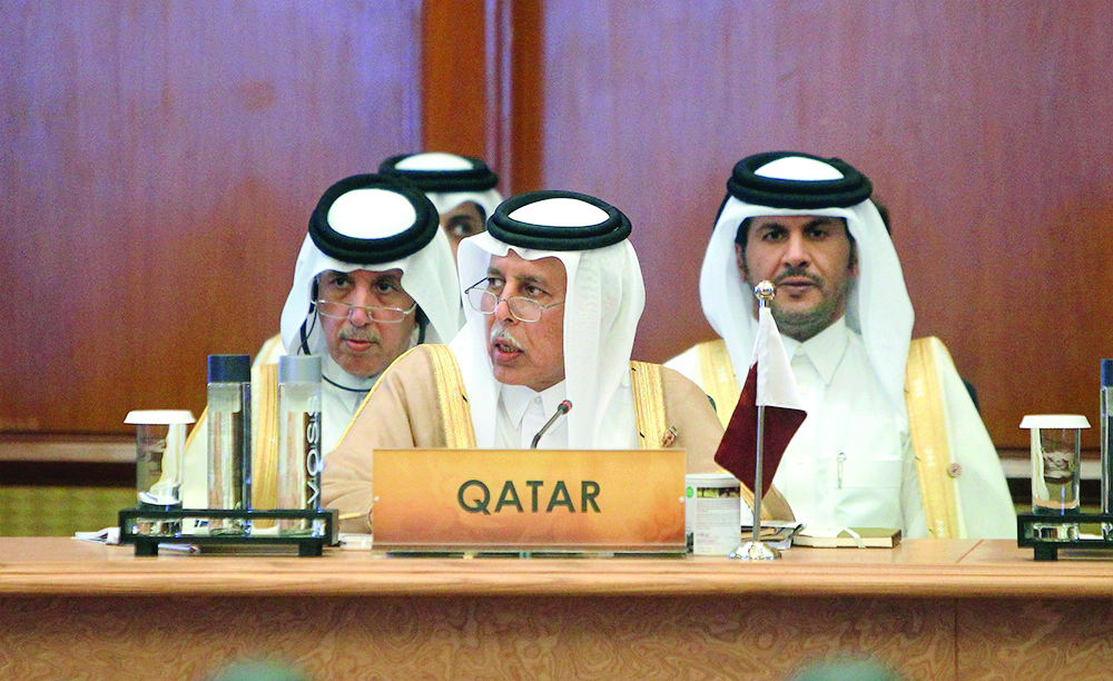 Deputy Prime Minister and Minister of State for Cabinet Affairs H E Ahmed bin Abdullah bin Zaid Al Mahmoud speaking at the Summit in Bangkok.