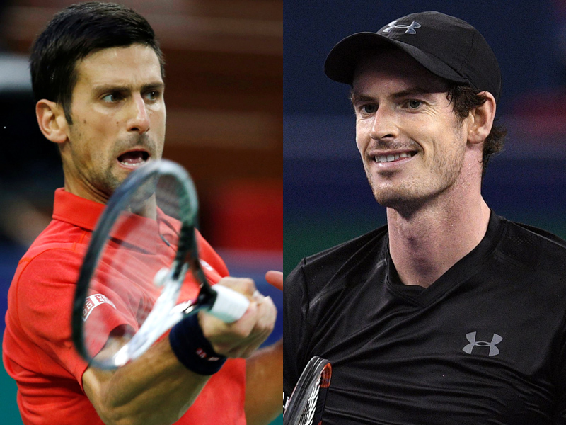 (L) Novak Djokovic. REUTERS/Aly Song
(R) Andy Murray  AFP / JOHANNES EISELE
