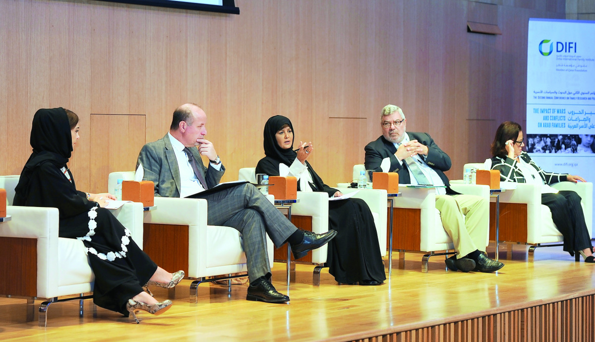 Officials at the conference at the Qatar National Convention Center yesterday. Pic: Salim Matramkot/ The Peninsula