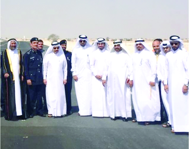 Officials at the opening of the first and second phases of Rawdat Rashed Road Development Project.