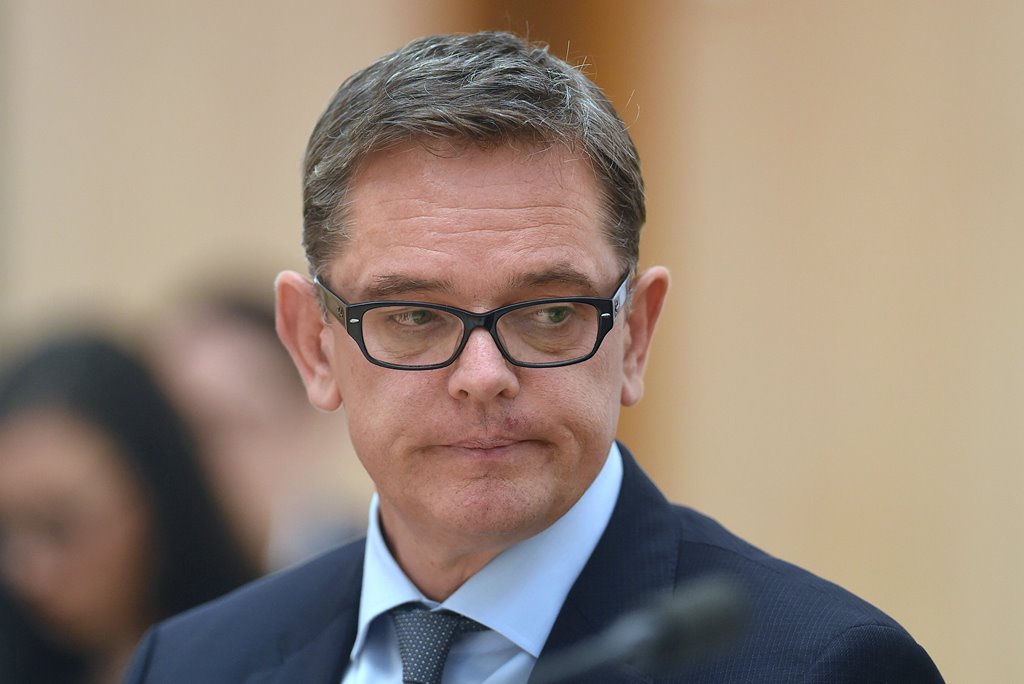 International Business Machines Corp (IBM) Australia Managing Director Kerry Purcell reacts during a Senate Estimates hearing into the census in Parliament House, Canberra, Australia, October 25, 2016. AAP/Lukas Coch/via REUTERS