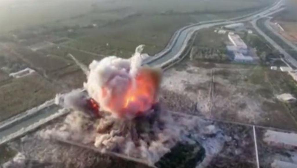 The Afghan Taliban uploaded a video showing a suicide bomber driving into a police base and blowing it up in the southern Helmand province of Afghanistan. (Video Screengrab)