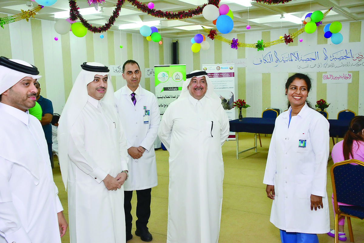 Officials and healthcare professionals during the vaccination campaign.