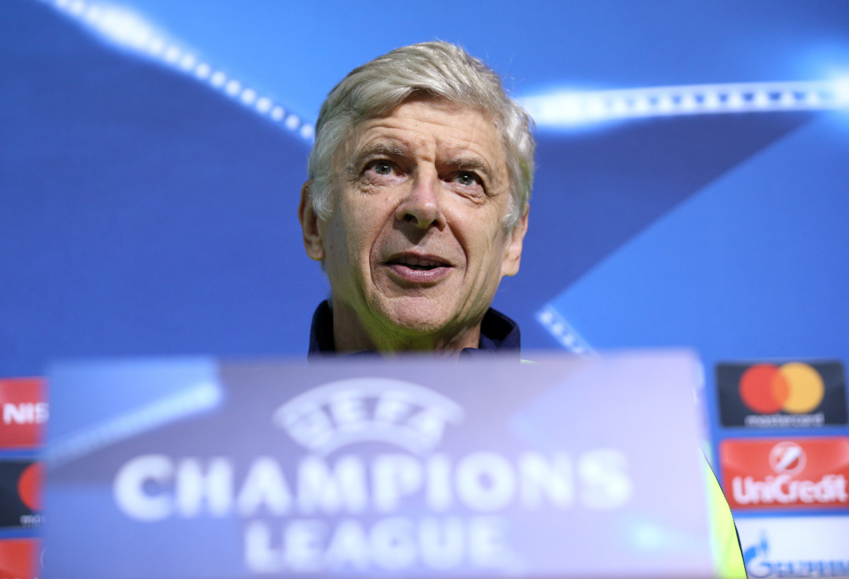 Arsenal manager Arsene Wenger during the press conference. (Reuters / Stoyan Nenov)