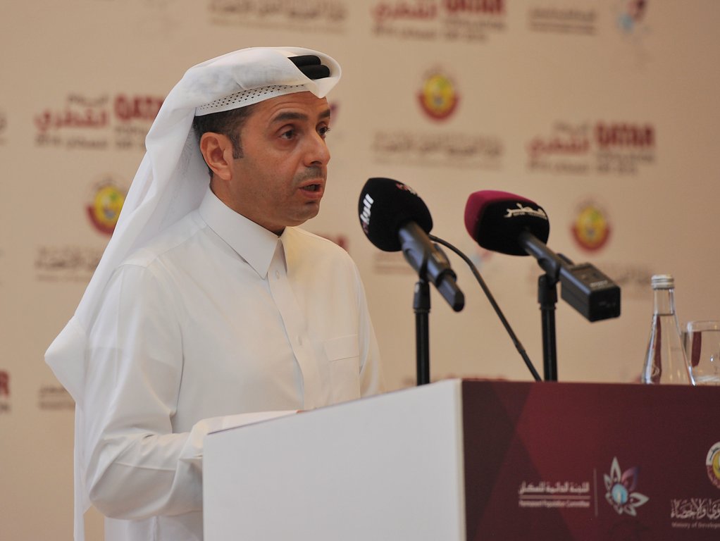 Dr. Mohammed bin Abdul Wahed Al Hammadi, Minister of Education and Higher Education at the Opening of Qatar population day conference in fourseason yesterday. Pic: Abdul Basit