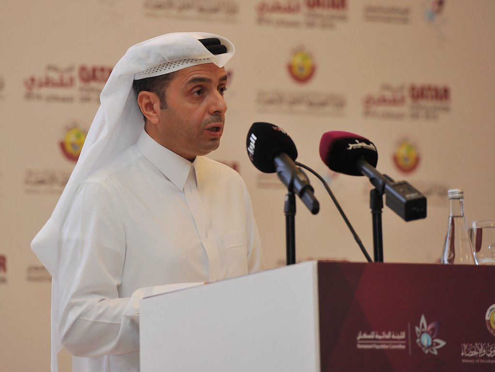 File photo of Minister of Education and Higher Education H E Dr Mohammed bin Abdul Wahed Al Hammadi speaking at the opening session of Qatar Population Day. Abdul Basit/The Peninsula 
