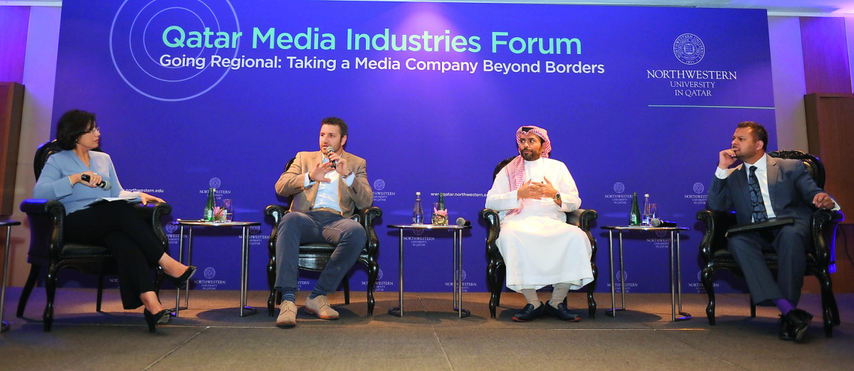 Panelists attending the Qatar Media Industries Forum organised by the Northwestern University, Qatar (NUQ) at W Hotel.  Pic: Salim Matramkot / The Peninsula
