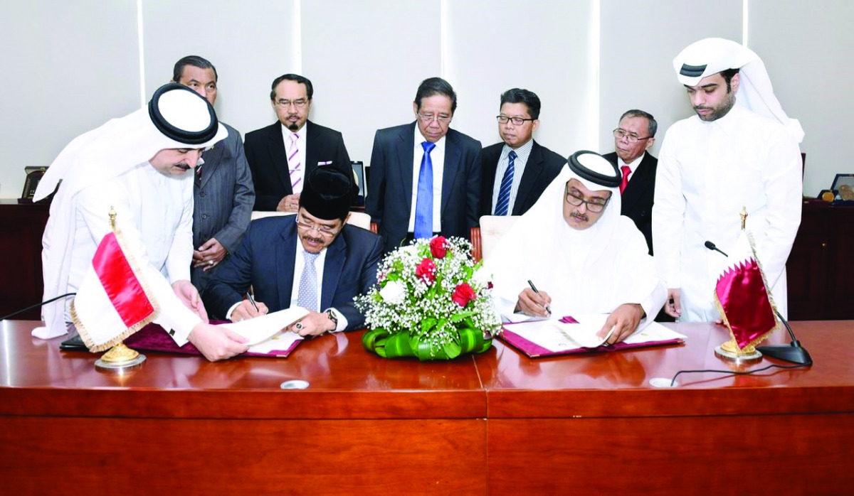 Qatar and Indonesia signing a memorandum of understanding (MoU) on Judicial Cooperation yesterday.