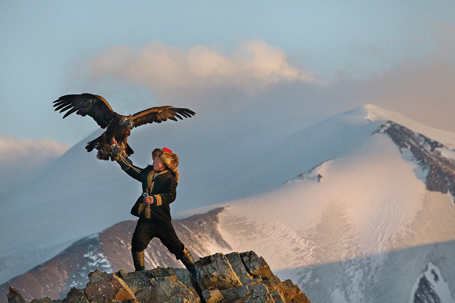 A still from the film The Eagle Huntress