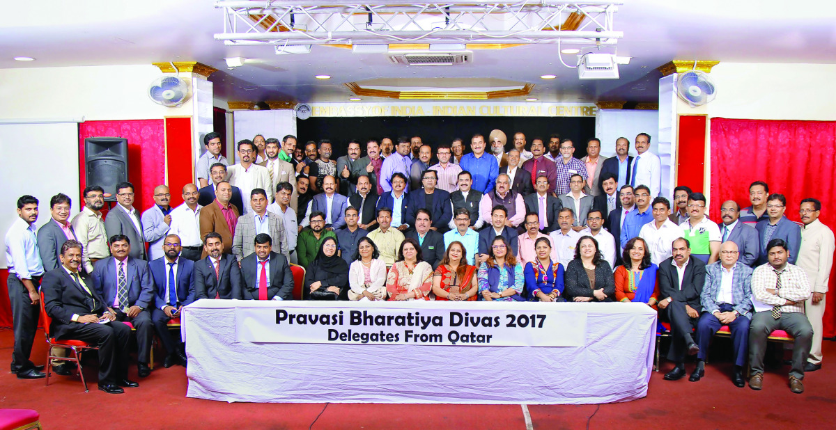 The delegates posing for a group picture.