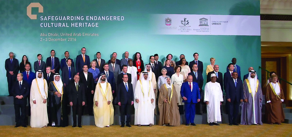 H H Sheikh Jassim bin Hamad Al Thani, Personal Representative of the Emir, yesterday attended the closing session of the two-day Conference on Safeguarding Endangered Cultural Heritage, held in Abu Dhabi. The session was attended by a number of heads of s