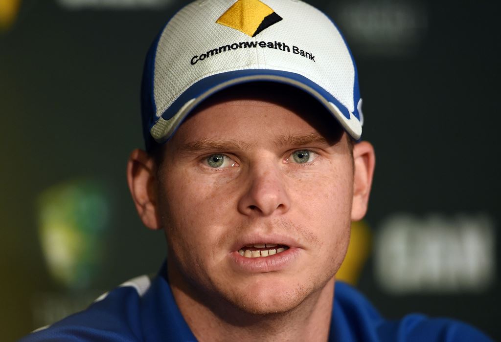 Australia's cricket team captain Steven Smith takes part in a press conference at the Gabba in Brisbane on December 14, 2016 on the eve of a day-night cricket Test against Pakistan. AFP / SAEED KHAN
