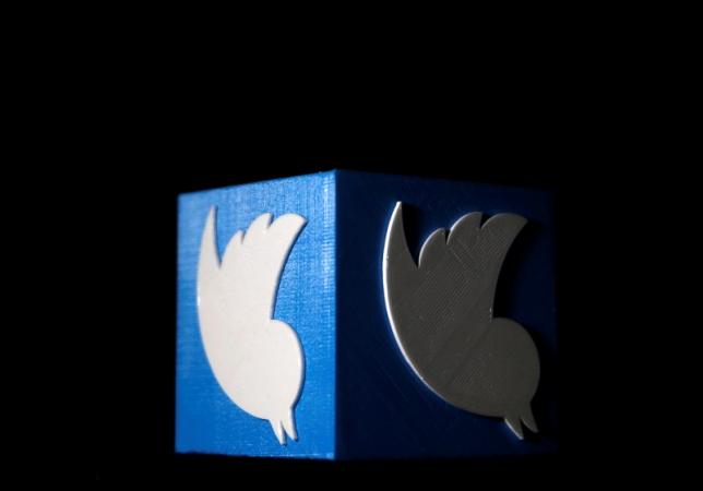 A 3D printed Twitter logo is seen in this illustration picture made in Zenica, Bosnia and Herzegovina, February 3, 2016 (Reuters / Dado Ruvic) 