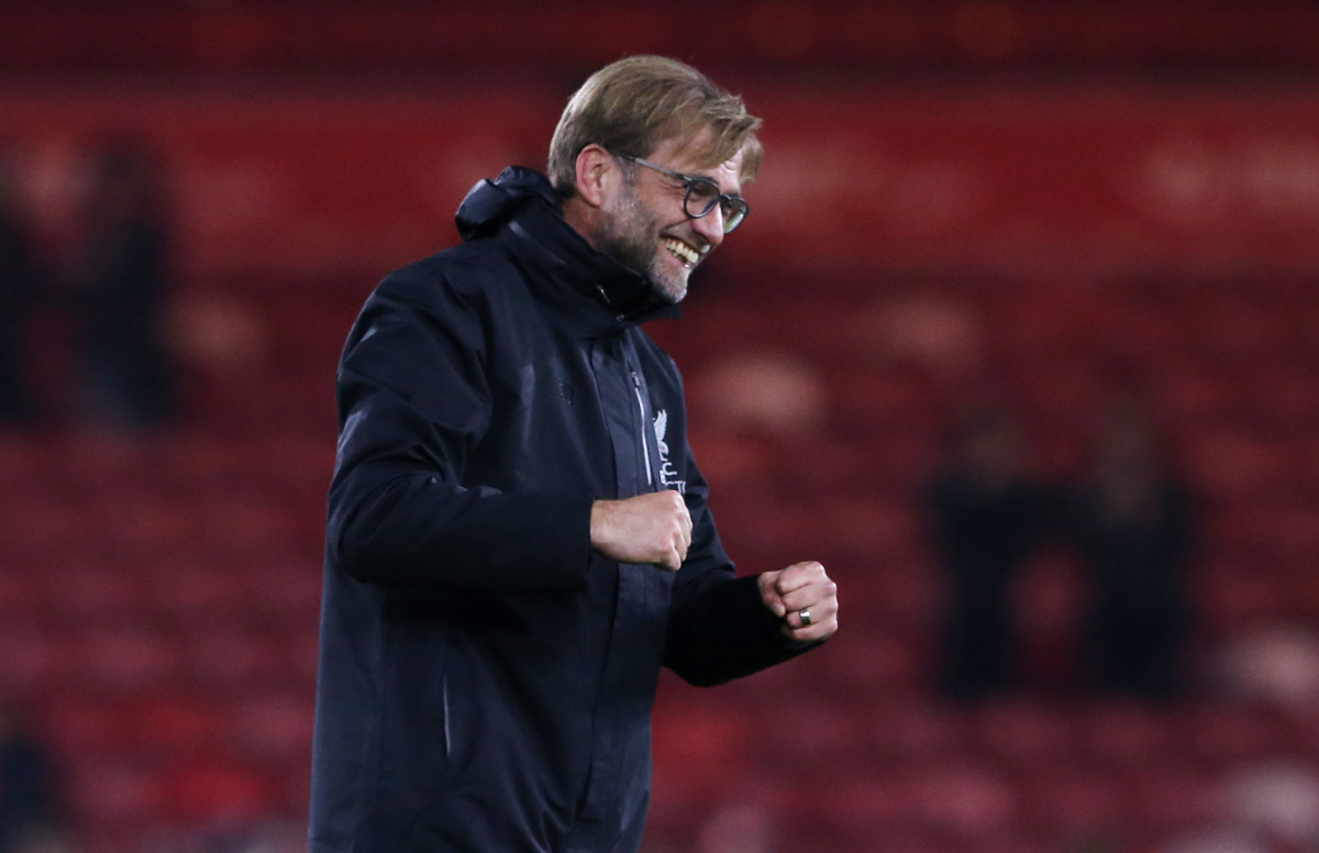 Liverpool manager Juergen Klopp celebrates after a match. (Reuters / Scott Heppell Livepic)