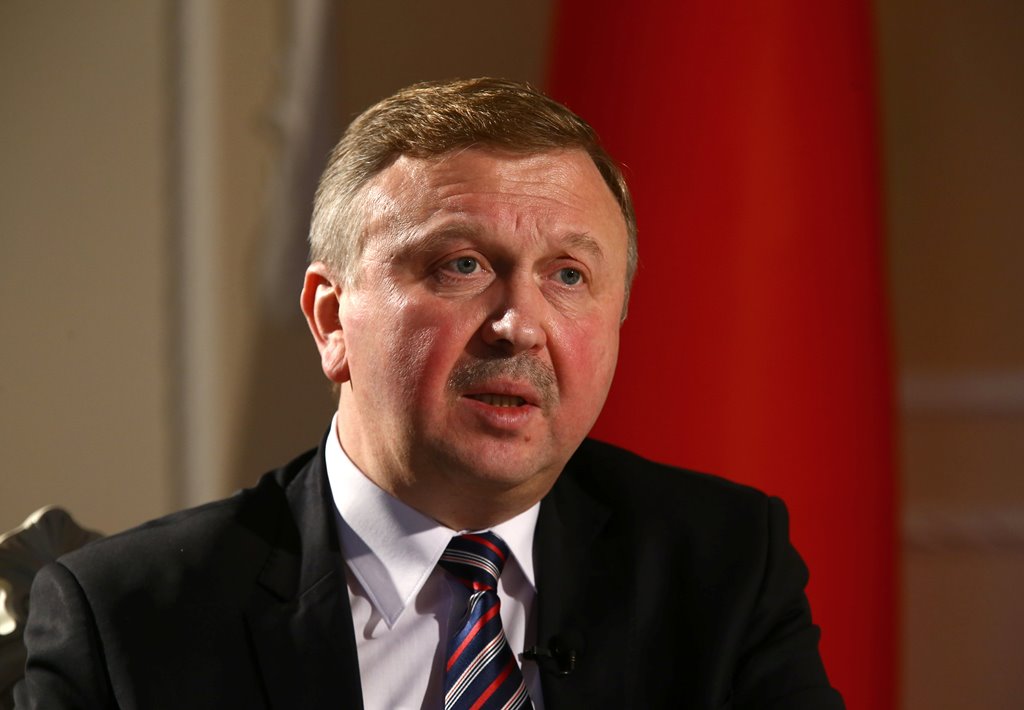 Belarussian Prime Minister Andrei Kobyakov speaks during an interview with Reuters in Minsk, Belarus, December 19, 2016. REUTERS/Vasily Fedosenko
