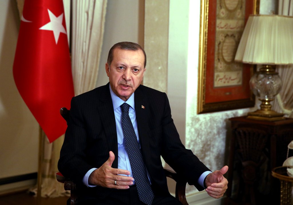 Turkish President Tayyip Erdogan talks during an interview in Istanbul, Turkey, December 19, 2016. Yasin Bulbul/Presidential Palace/Handout