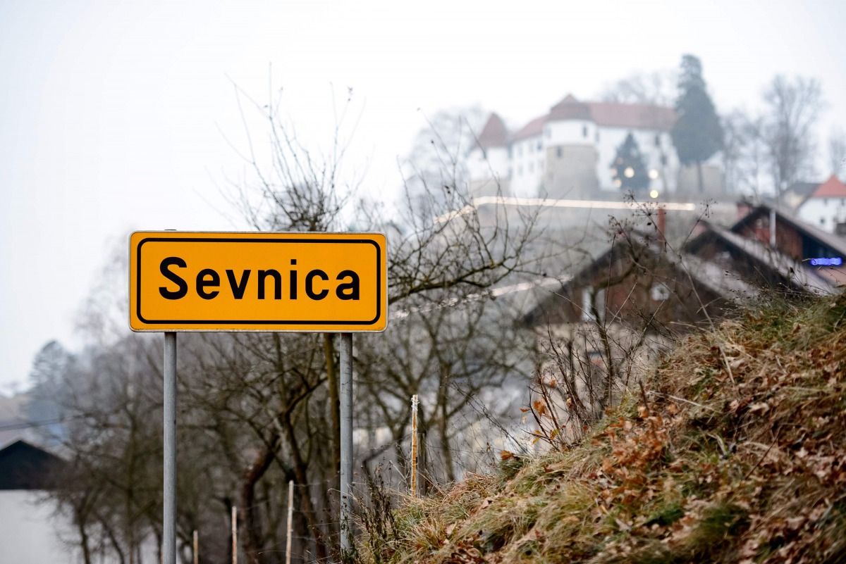 A road sign reading Sevnica is seen on December 20, 2016 at the entrance to Sevnica, Slovenia, the home town of future US First Lady Melania Trump (AFP / Jure Makovec) 
