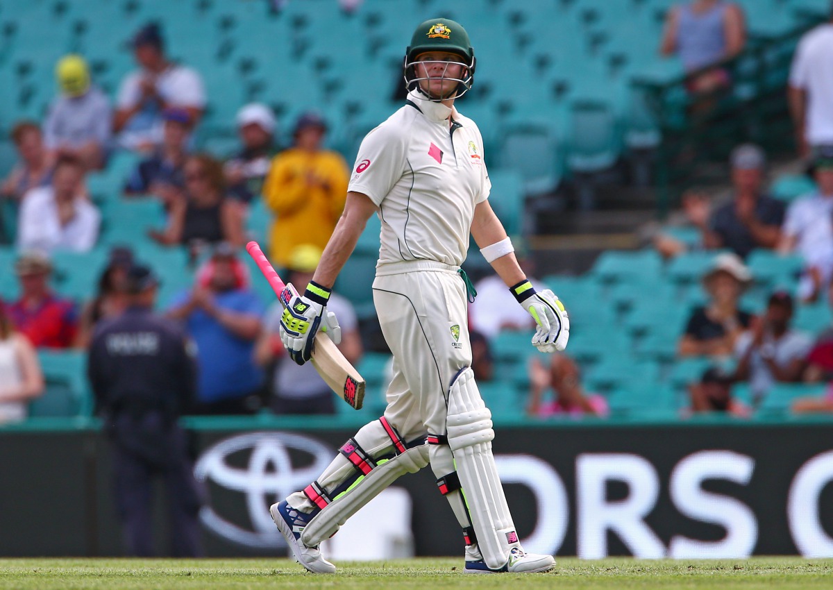 Australia's captain Steve Smith reacts as he walks off the ground after being caught out by Pakistan's wicketkeeper Sarfraz Ahmed. (REUTERS/David Gray)