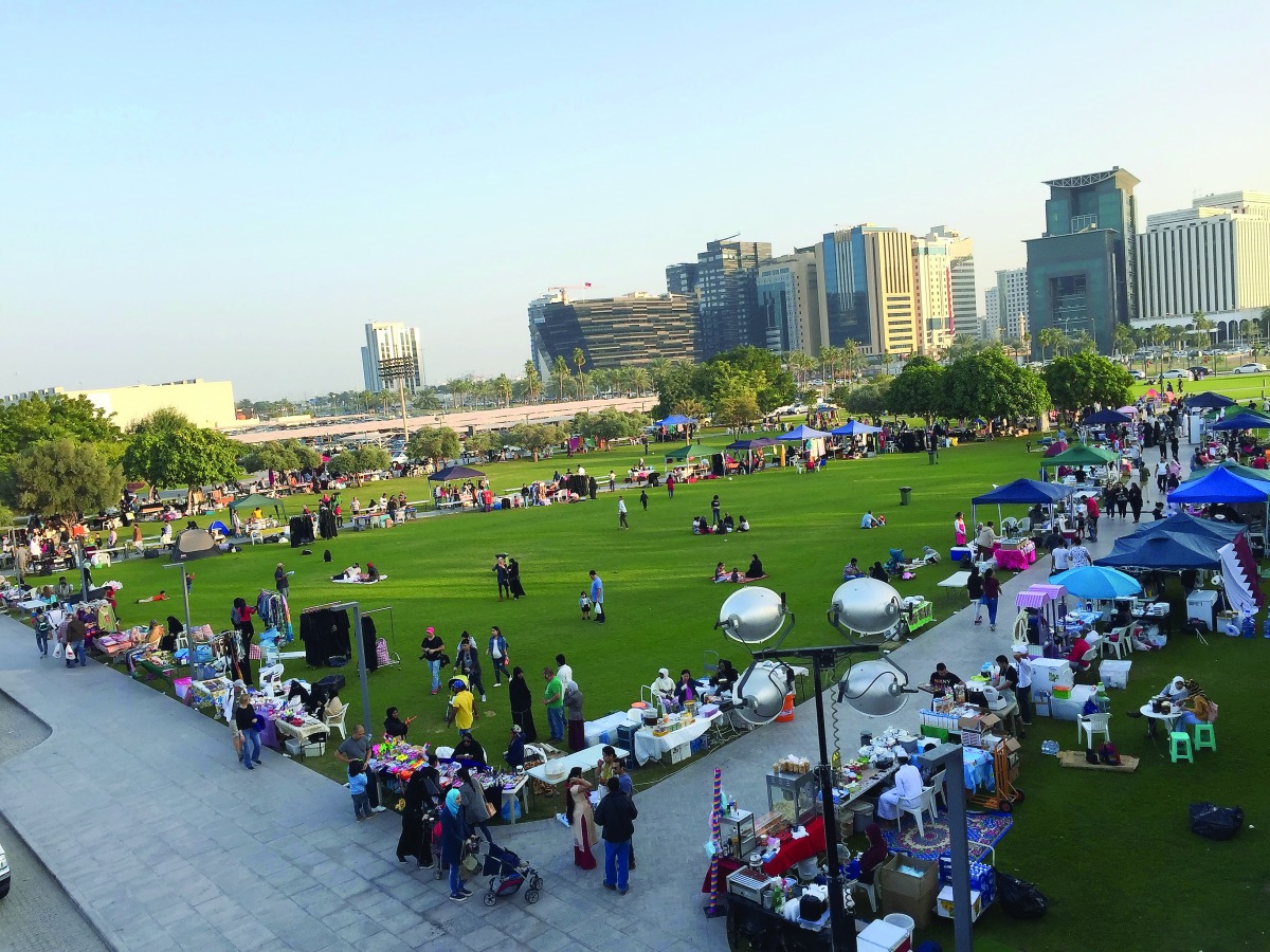 Small and Home businesses at MIA open bazaar in Doha. 