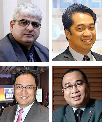 Clockwise: Adel Sa’adeh, Greg Loayon, Joseph Timothy Rivera, Felipe Montealto Jr