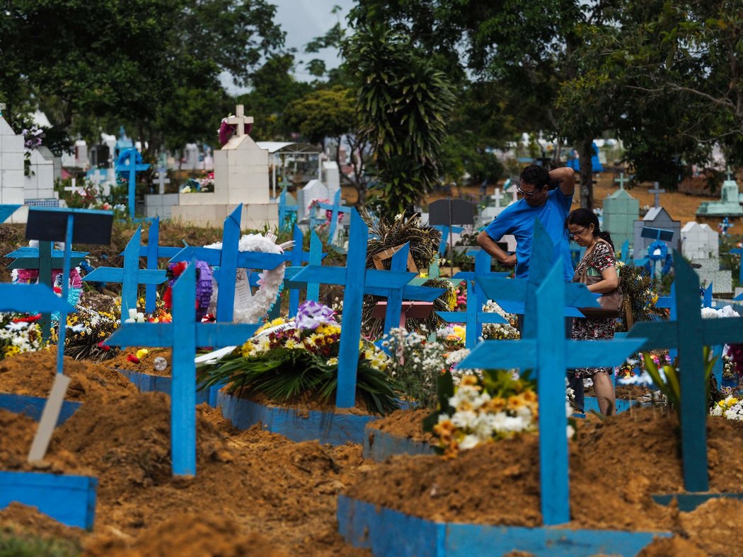 View of the graves at Nossa Senhora Aparecida Cemetery — also known as Taruma Cemetery — of the inmates killed in the recent riots in prisons, on Jan 9, 2017, in Manaus, Amazonas state, Brazil. (Raphael Alves / AFP- Getty Images)  