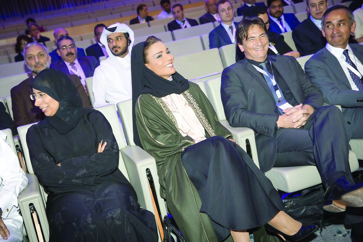 H H Sheikha Moza bint Nasser attending a symposium hosted by Hamad Medical Corporation on Islet Cell Transplantation (ICT) — a ground-breaking and life saving procedure used to treat patients with severe type 1 diabetes.  Pic: AR Al-Baker