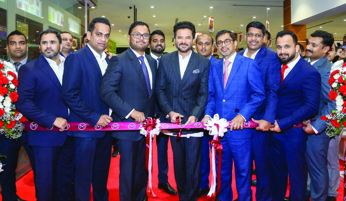Malabar Gold & Diamonds' new showroom in Hidd, Bahrain, being inaugurated by Bollywood actor Anil Kapoor in the presence of Shamlal Ahamed MP, Managing Director – International Operations, and Abdul Salam KP – Group Executive Director.
