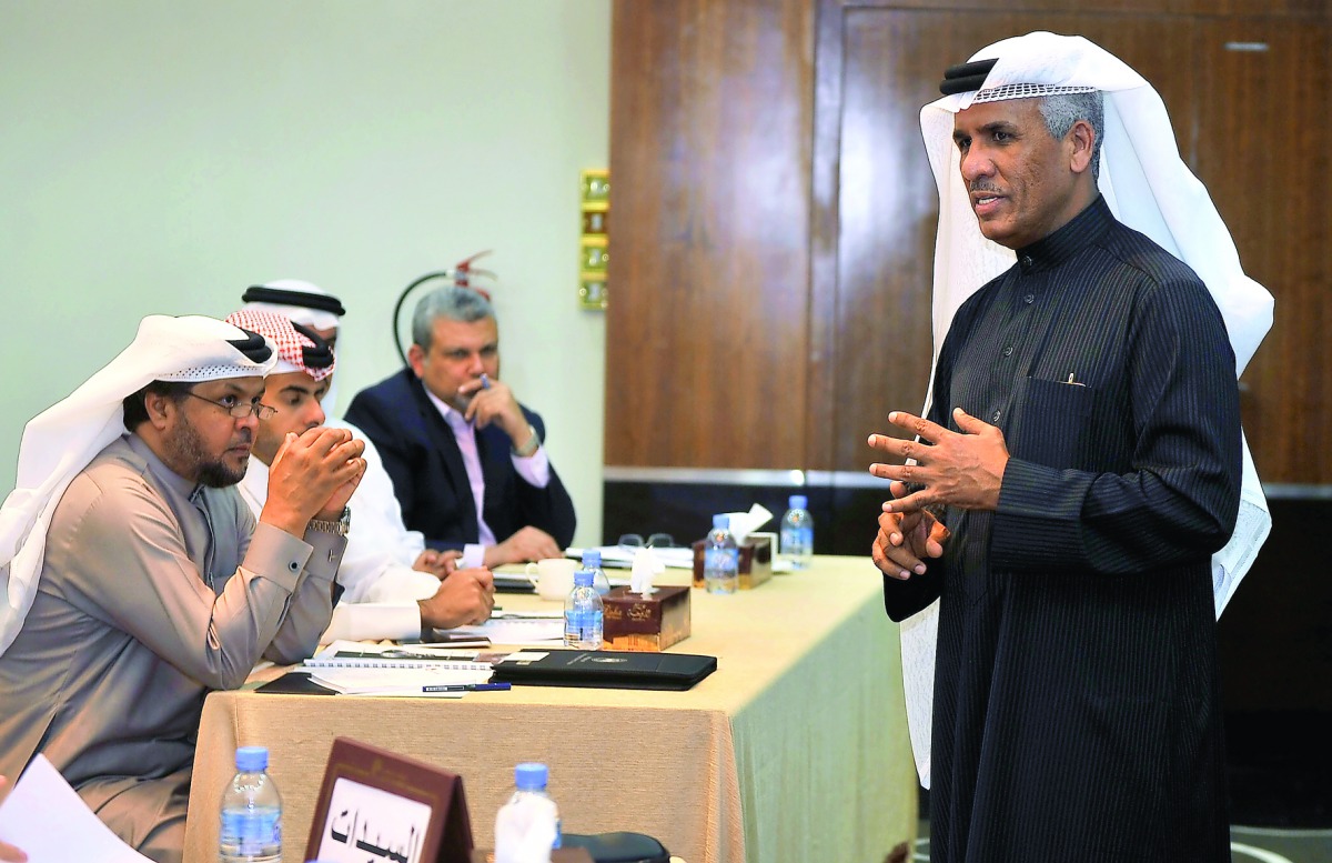 Ahmed Najem Abdulla Al Najem, Secretary-General of the GCC Arbitration Center, at the opening of the Professional Arbitration Training Programme 2017 at the Qatar Chamber yesterday. Pic: Baher Amin / The Peninsula