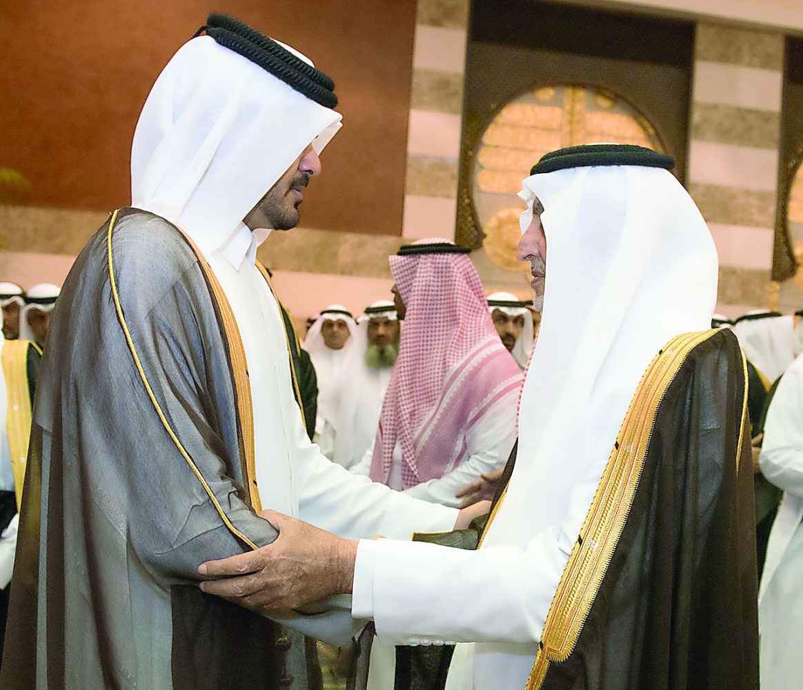 H E Sheikh Joaan bin Hamad Al Thani conveyed in Jeddah yesterday the condolences of Emir H H Sheikh Tamim bin Hamad Al Thani and Deputy Emir H H Sheikh Abdullah bin Hamad Al Thani to Advisor to the Custodian of the Two Holy Mosques and Governor of Makkah 