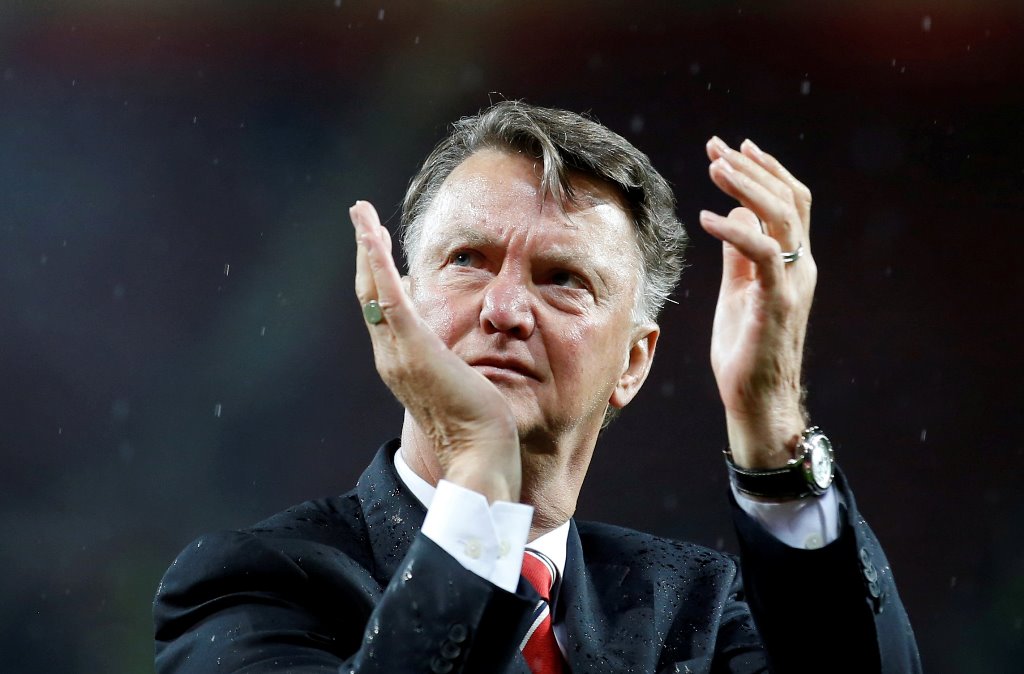 FILE PHOTO: Britain Football Soccer - Manchester United v AFC Bournemouth - Barclays Premier League - Old Trafford - 17/5/16 Manchester United manager Louis van Gaal applauds fans during a lap of honour after the game. Action Images via Reuters/Carl Recin