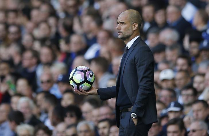 File picture of the Manchester City manager Pep Guardiola. Reuters 