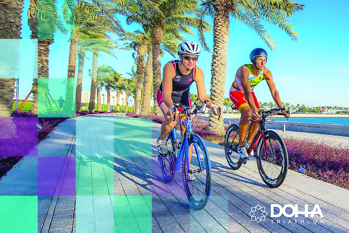 A promotional shot of athletes practising ahead of the event.