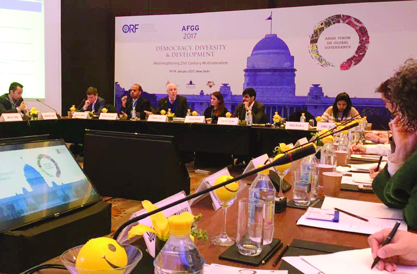 Participants at the the Asian Forum on Global Governance (AFGG) in New Delhi.