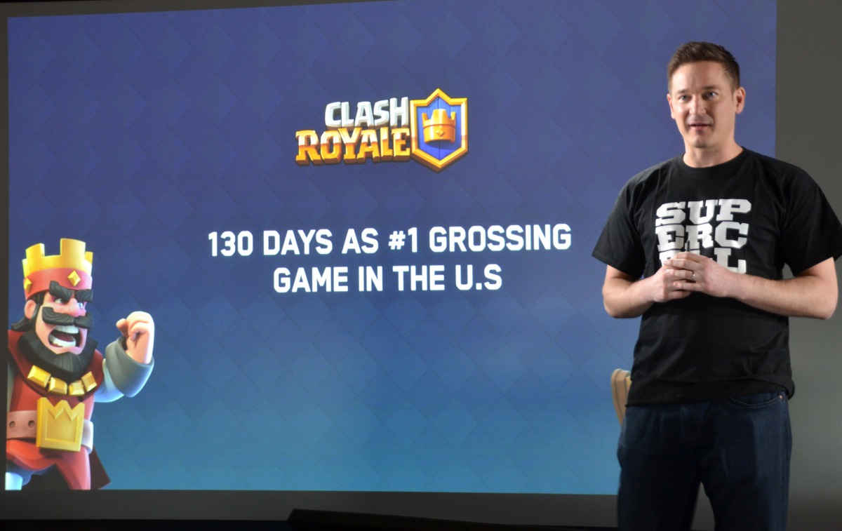 Supercell CEO Ilkka Paananen talking at company headquarters in Helsinki, Finland February 15, 2017. REUTERS/Tuomas Forsell