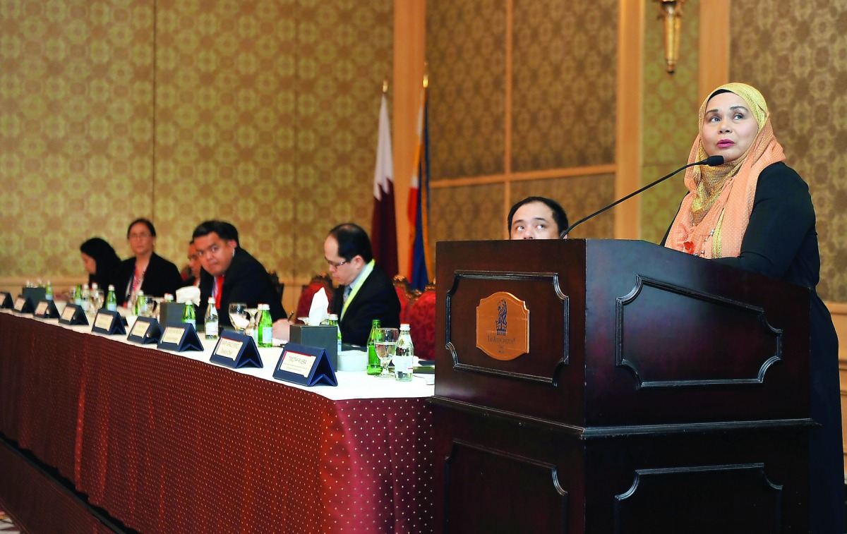 Charito Plaza, Director General, Phillipine Economic Zone Authority giving a presentation on the opening of Philippine Investment forum in Qatar yesterday.  Pic: Abdul Basit